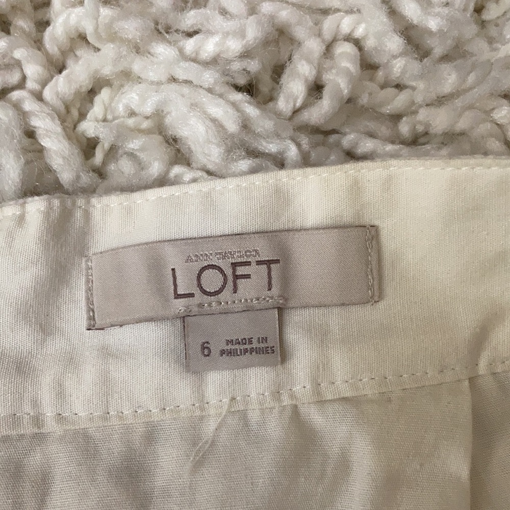 LOFT Women Skirt Lace Cream Color Size 6 - Picture 8 of 11